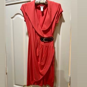 Cache dress size Small, salmon color with dark brown buckle